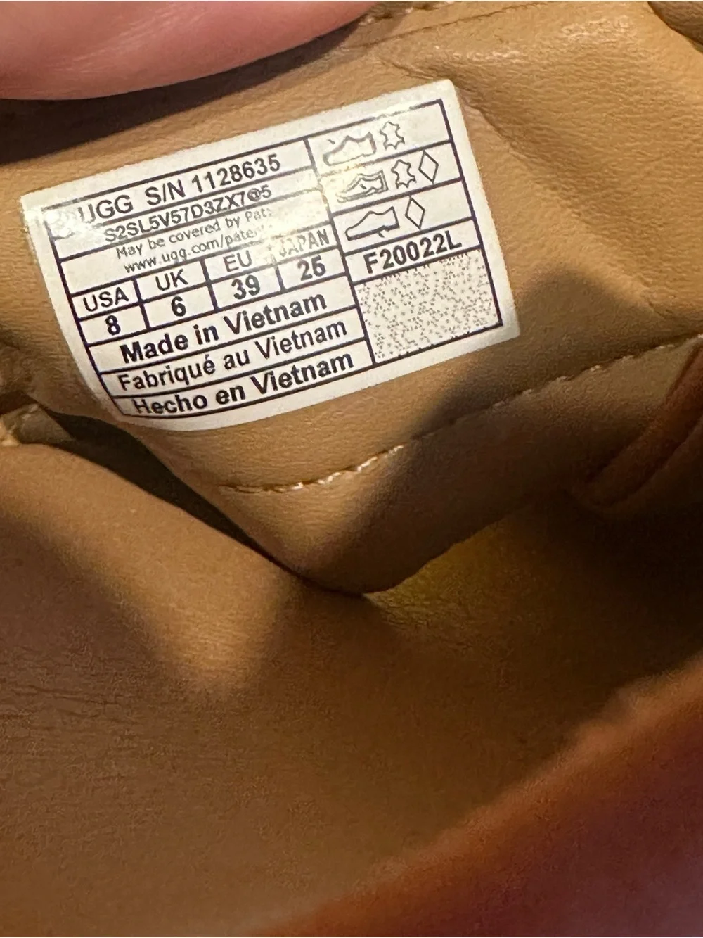 UGG Goldenstar Chestnut Leather Platform Slingback Sandals Women's Sz 8 Beach